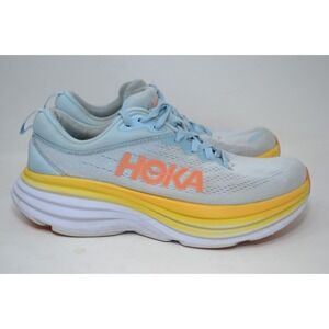 Hoka One One Bondi 8 Summer Song Blue Yellow Running‎ Shoes Women's Size 9 B